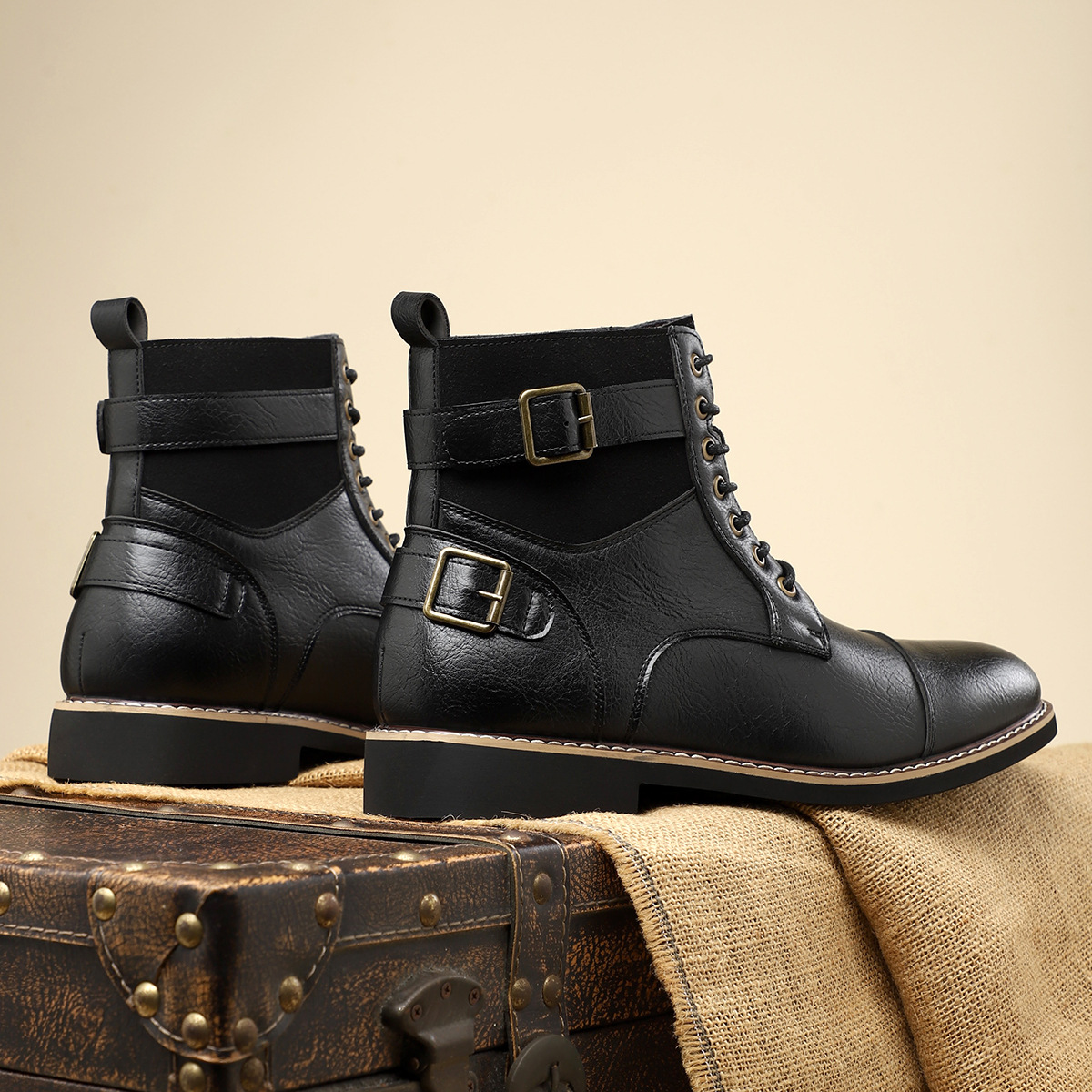 Botas con hebilla de cuero Heritage