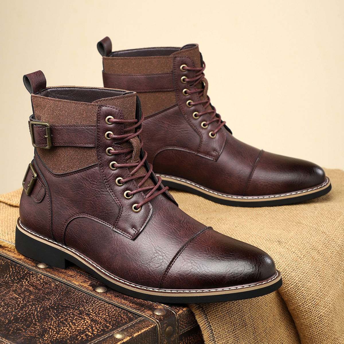 Botas con hebilla de cuero Heritage