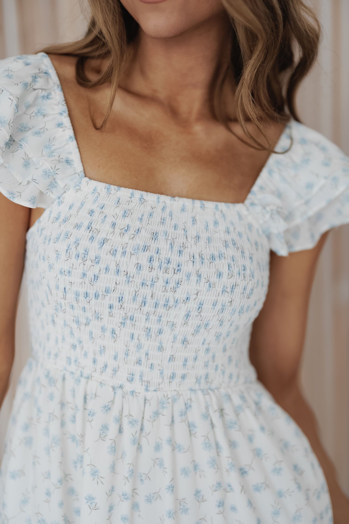 Kaia Dress - Dusty Blue