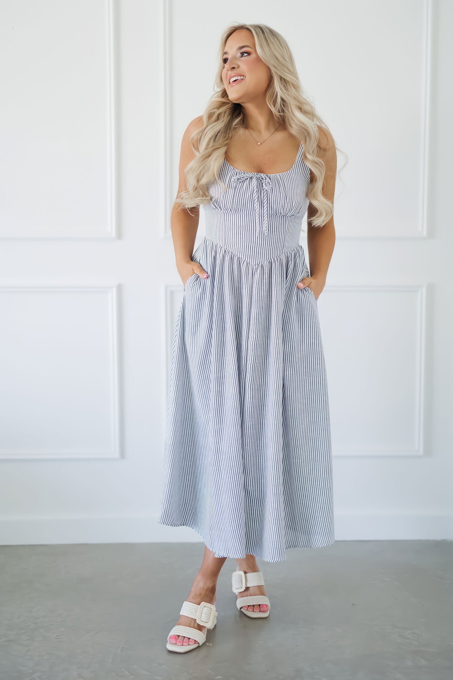 Lainey Dress - Navy