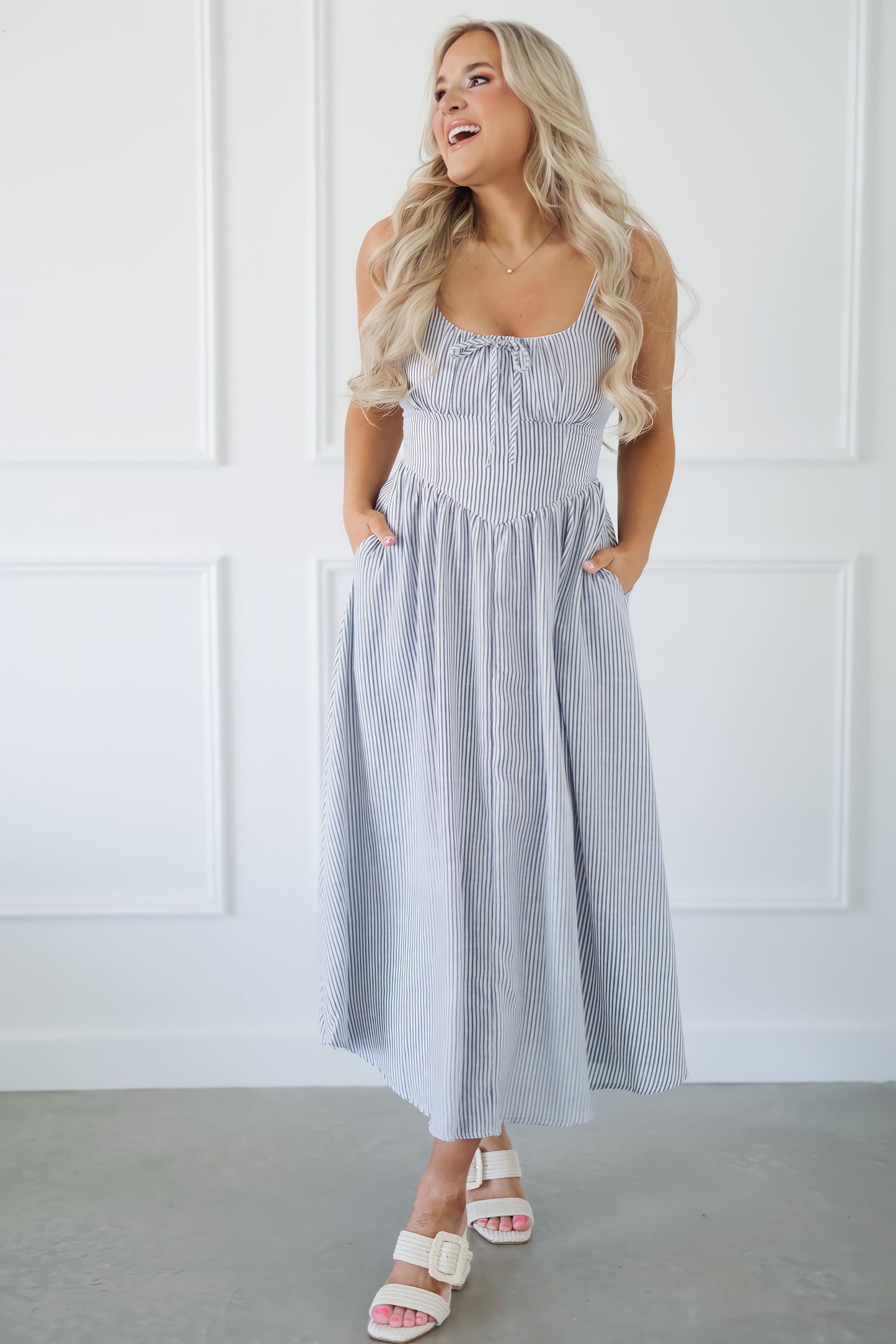 Lainey Dress - Navy