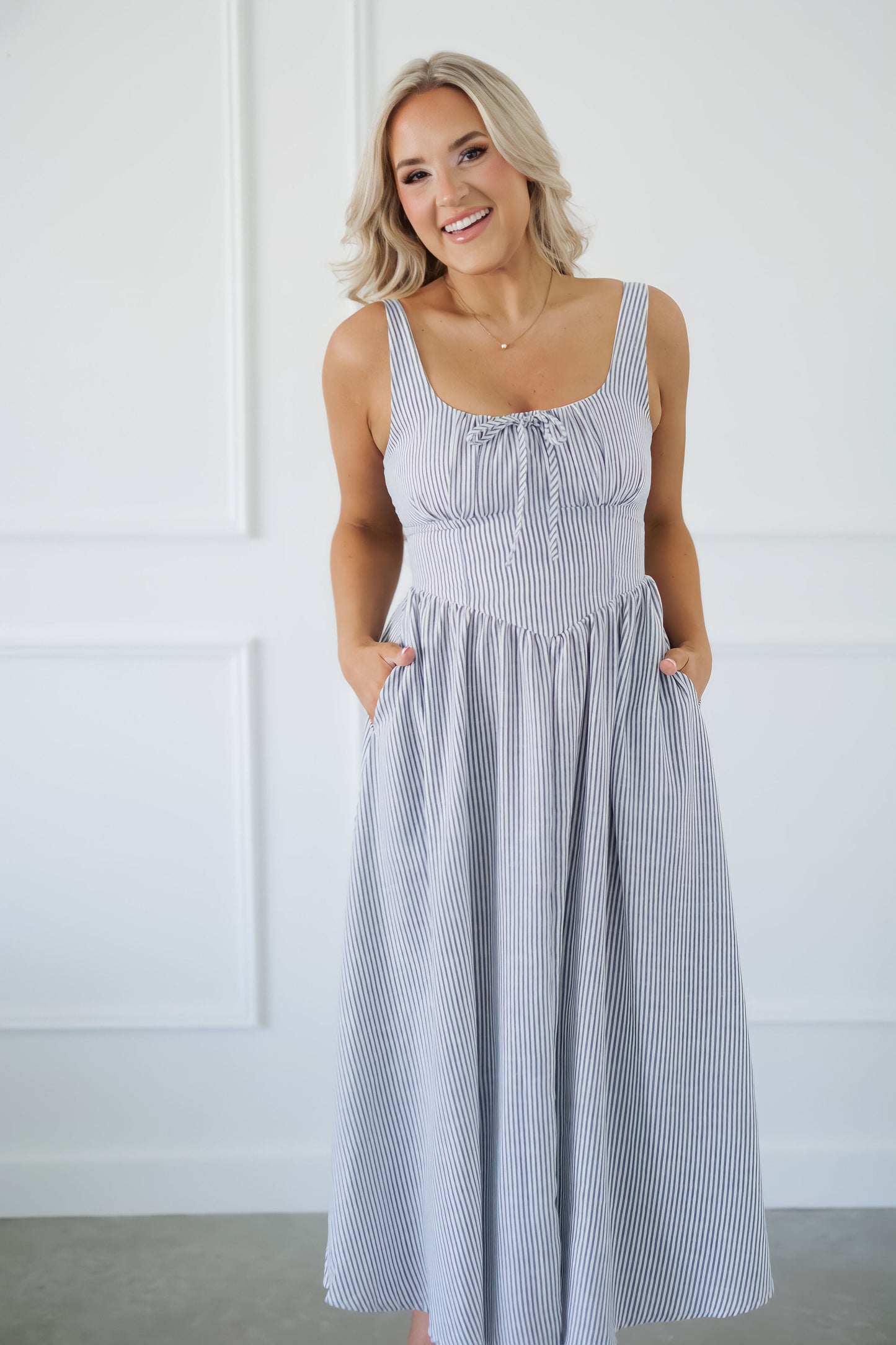 Lainey Dress - Navy