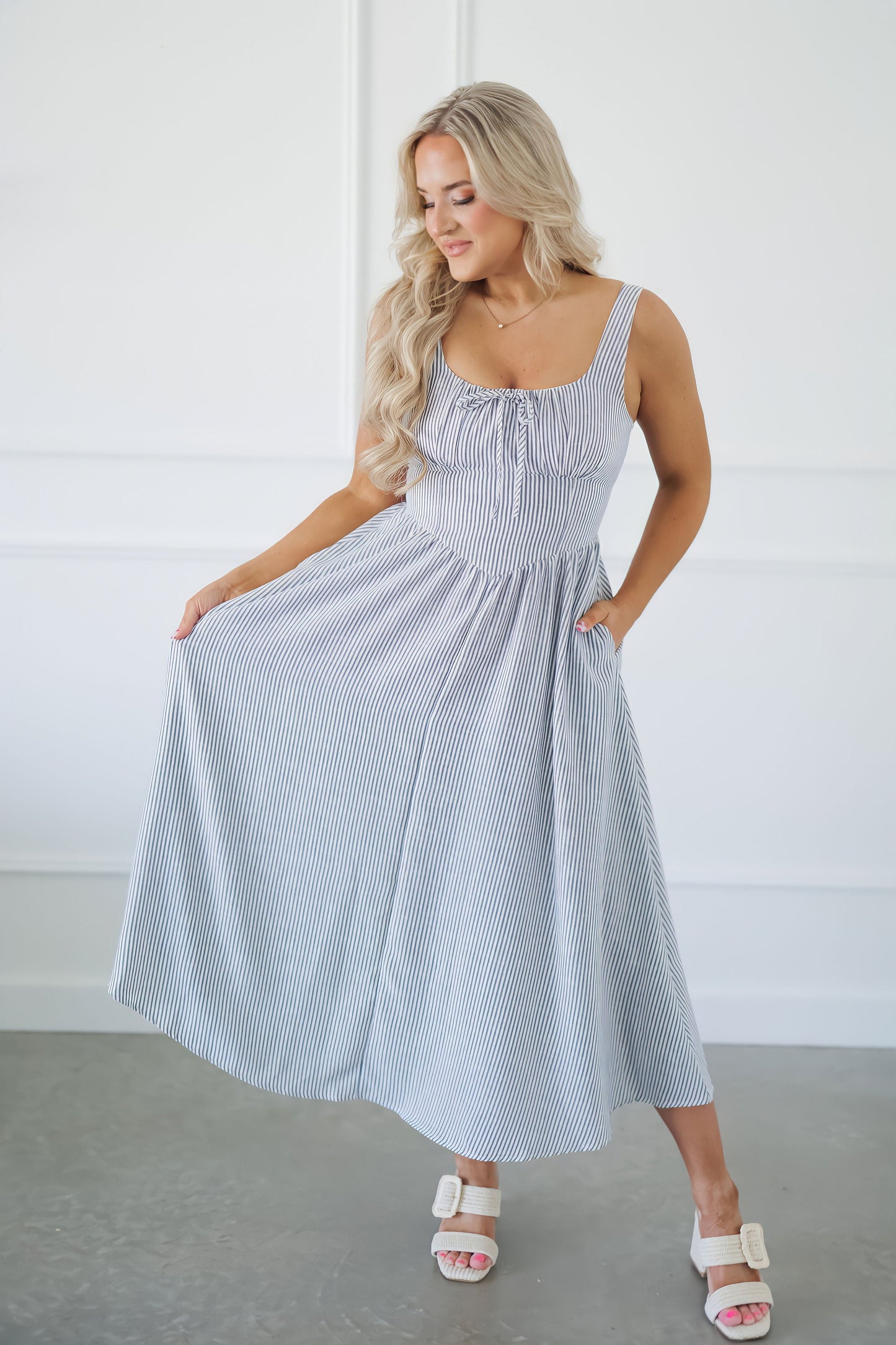 Lainey Dress - Navy