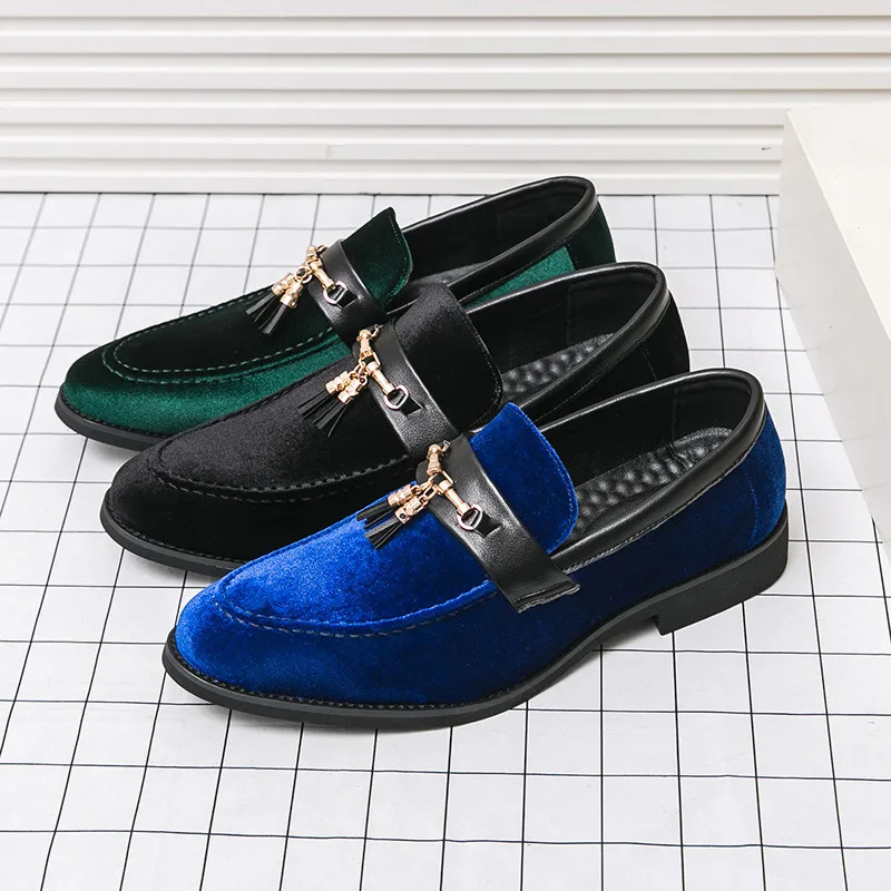 Mocasines de terciopelo Pelle Italiana