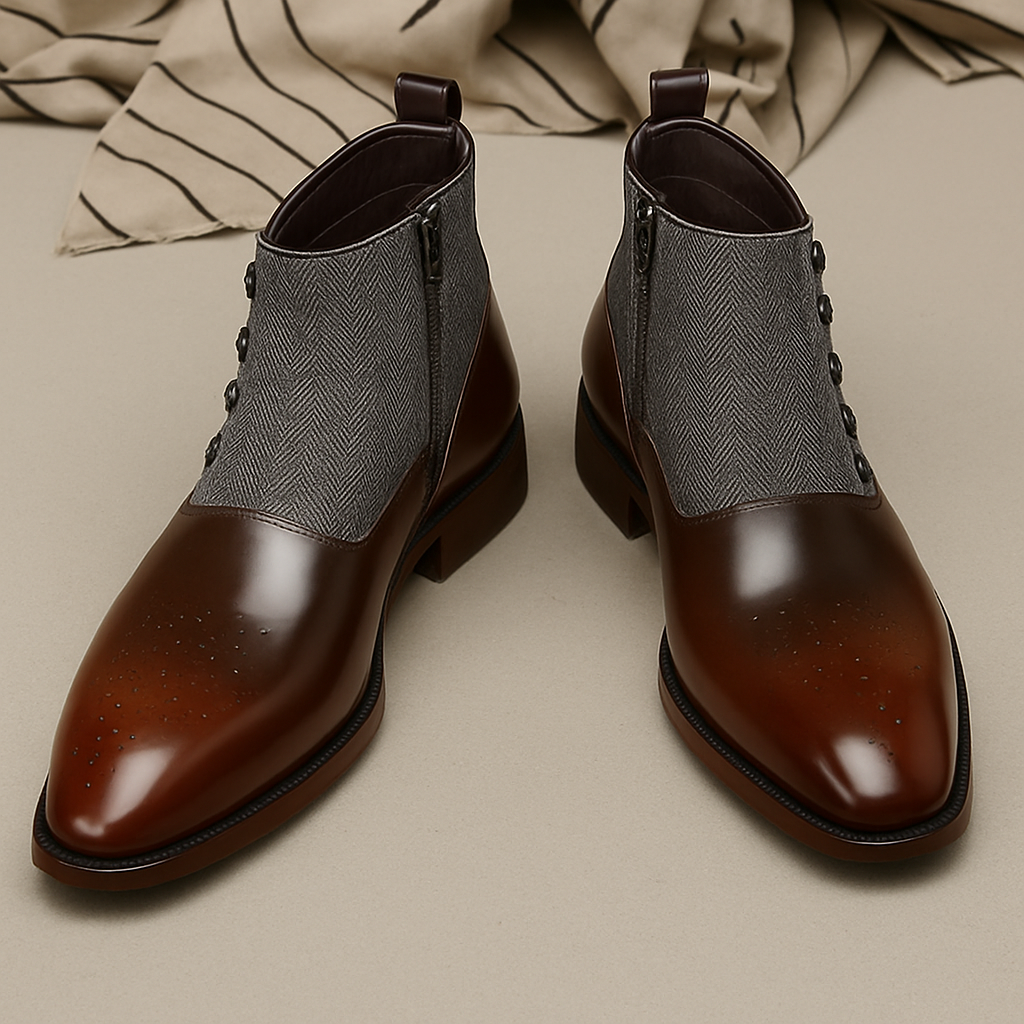 Botas Oxford de piel de becerro