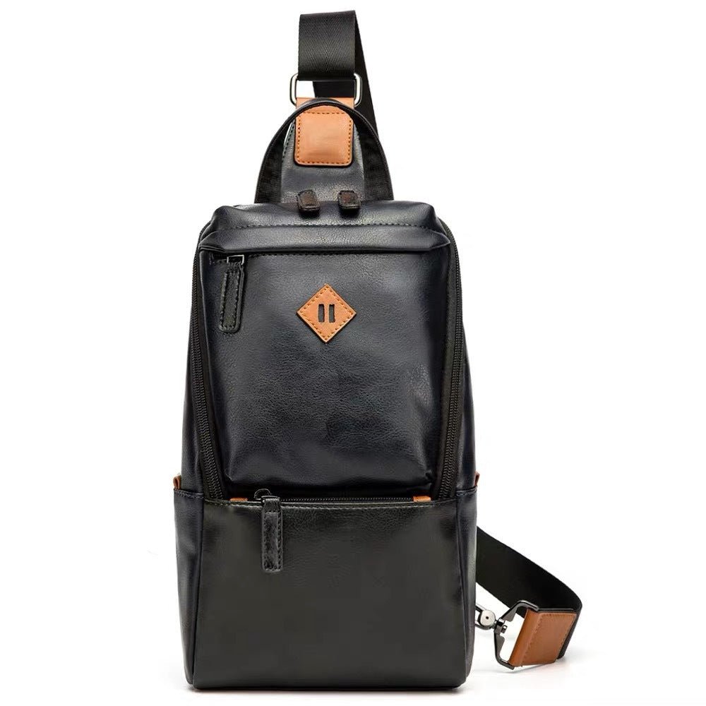 Bolso bandolera de piel sintética para hombre