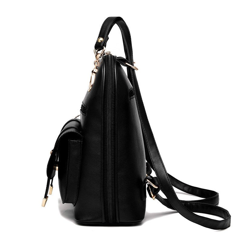 Mochila de cuero de doble uso para mujer