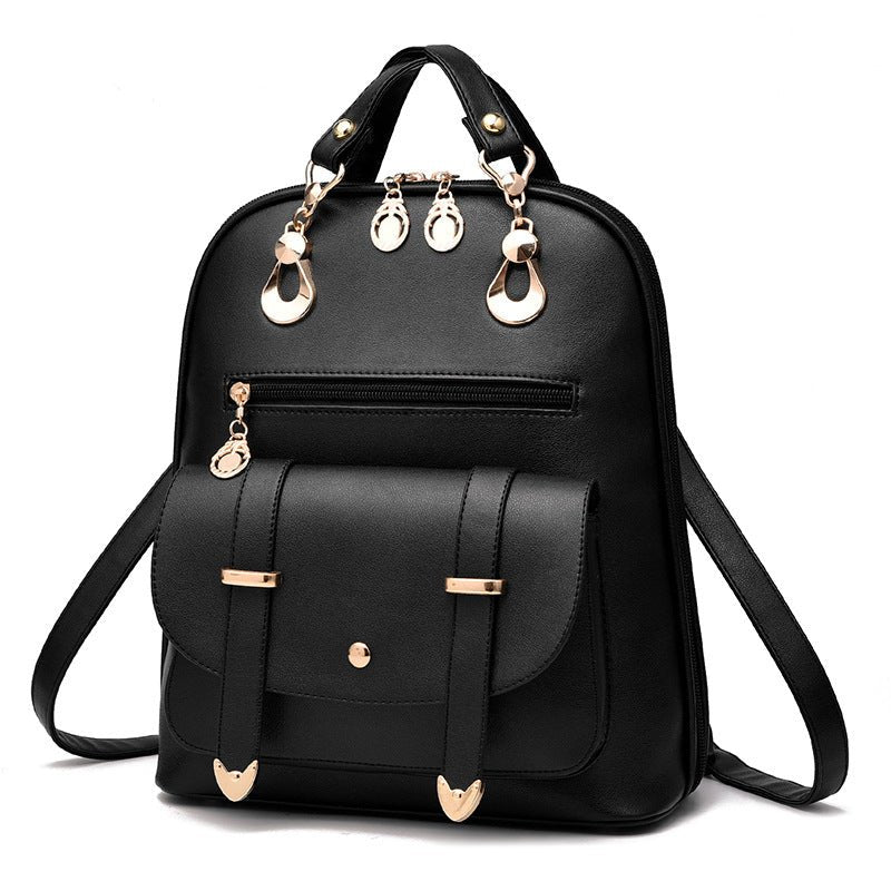Mochila de cuero de doble uso para mujer