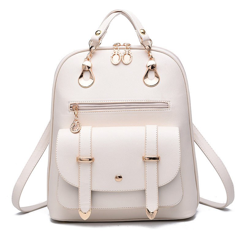 Mochila de cuero de doble uso para mujer