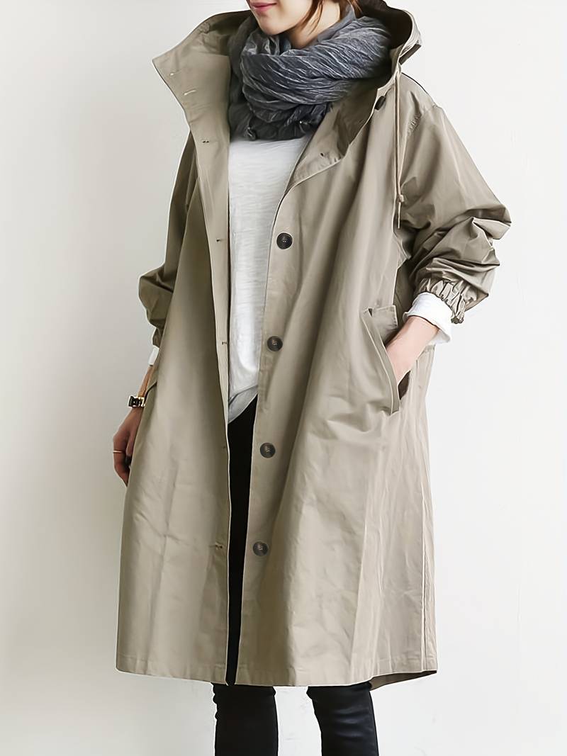 Freya - Stylish Windbreaker Trenchcoat