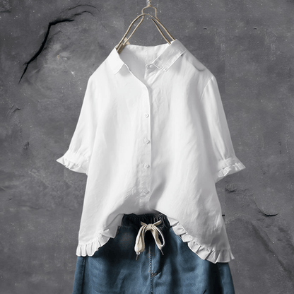 Amelia - Chic Cotton Shirt (2024 Summer Edition)