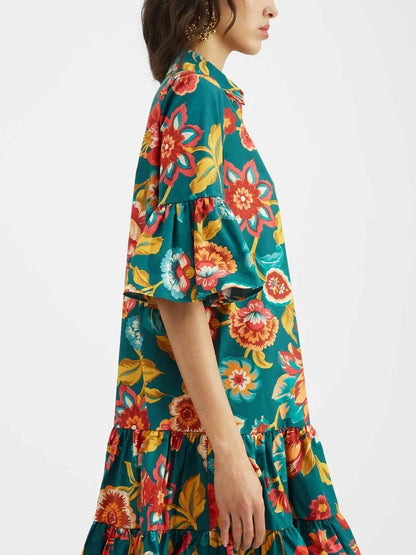Vestido mini con estampado floral único Grace