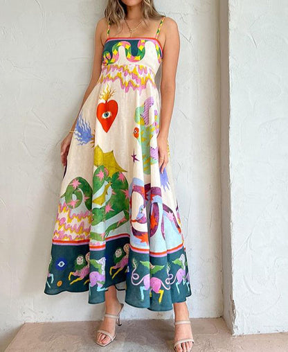 Women's Summer Vacation Print Dress