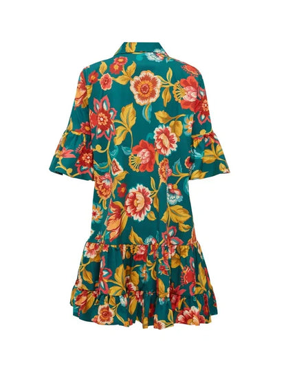 Vestido mini con estampado floral único Grace