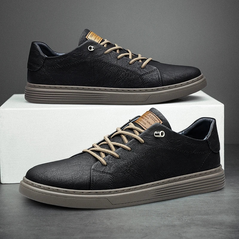 Zapatillas Lusso Passo de piel auténtica