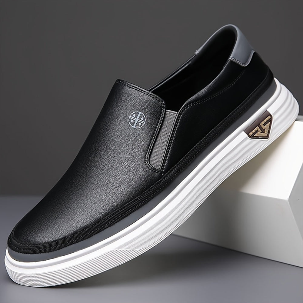 Zapatos Chelsea de cuero sin cordones 