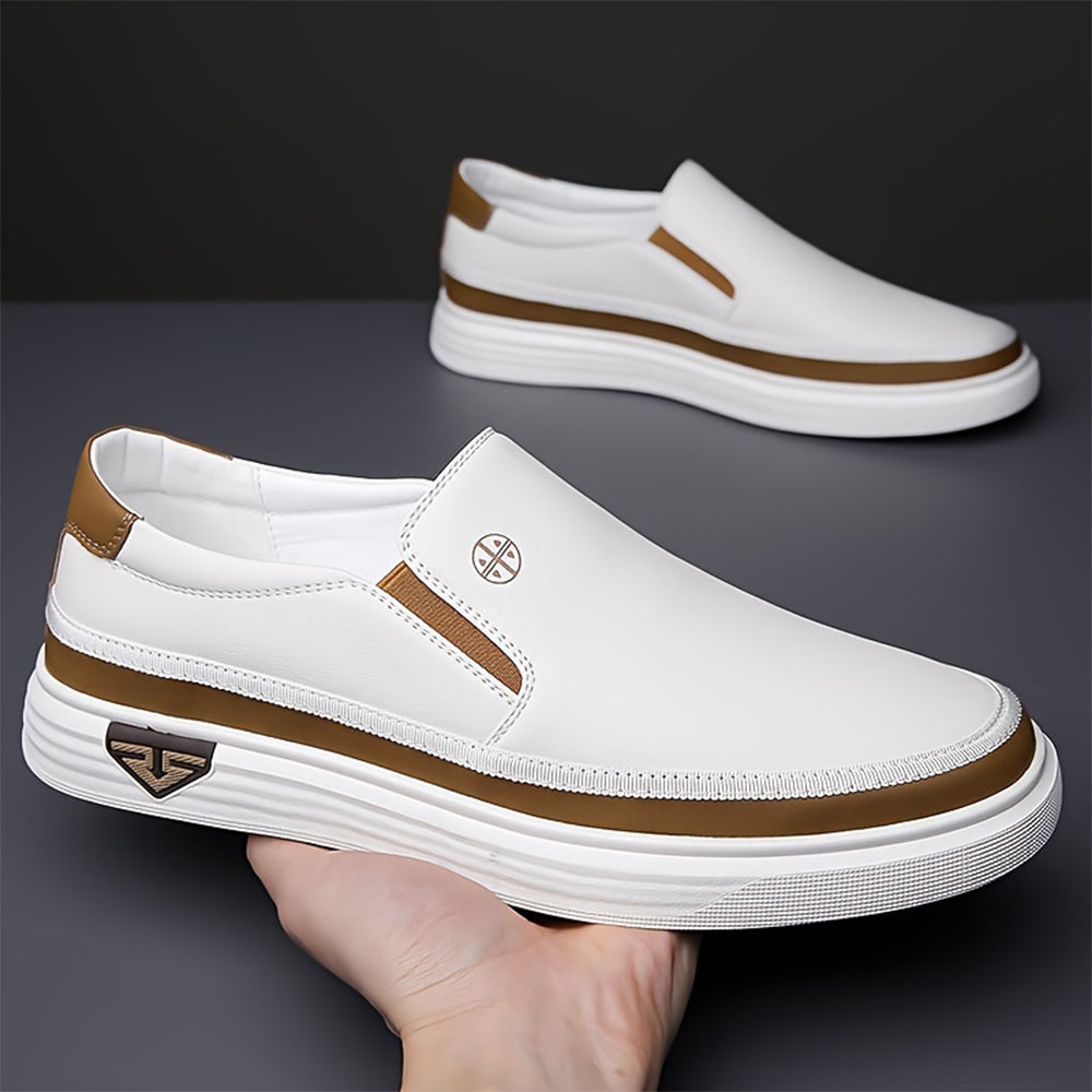 Zapatos Chelsea de cuero sin cordones 
