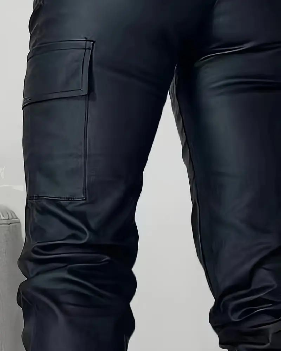 Cargo Leather Pants Piper - Black