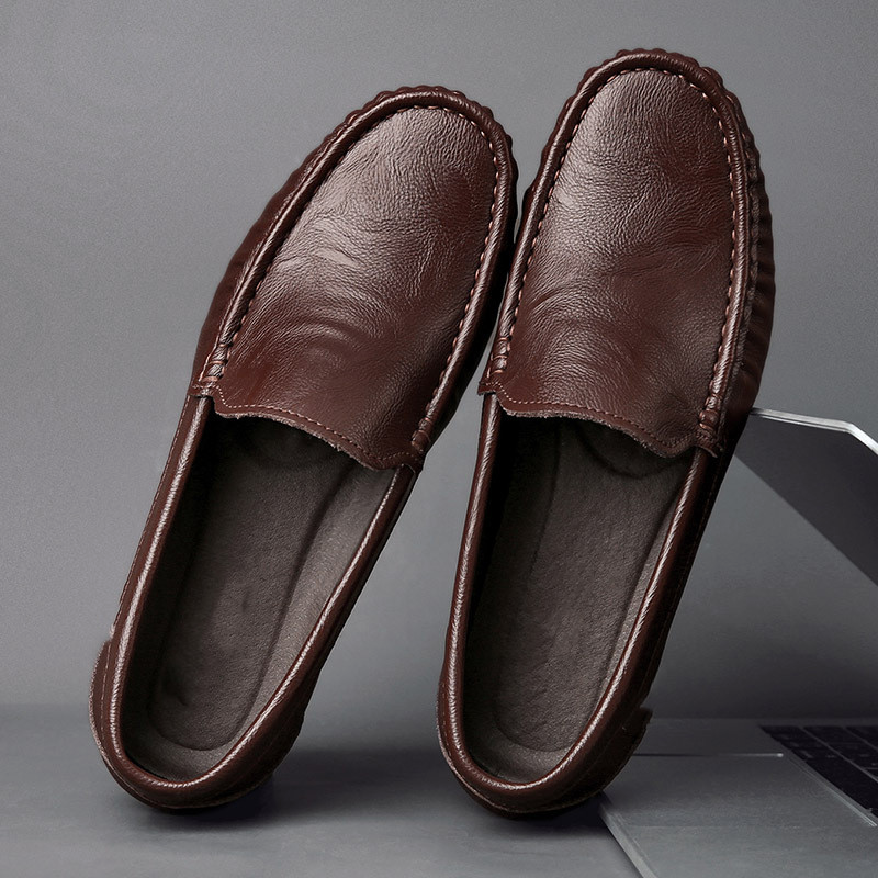 Zapatos de conducción Wellington de cuero genuino