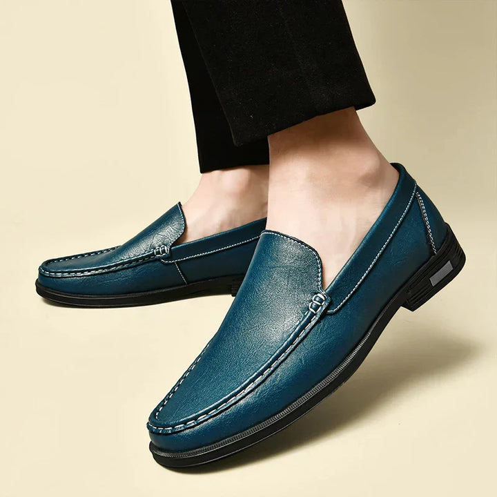 XANDER - GLIMMER LEATHER LOAFERS