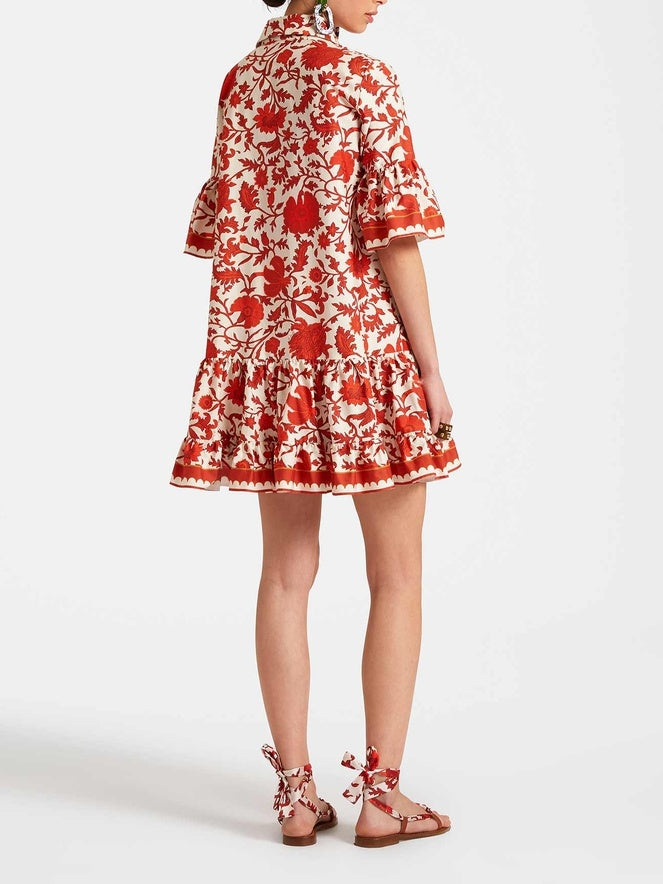 Minivestido con estampados otoñales únicos