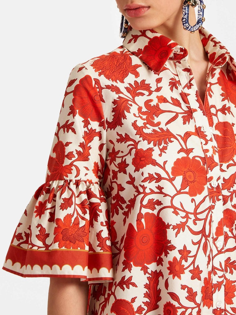 Minivestido con estampados otoñales únicos