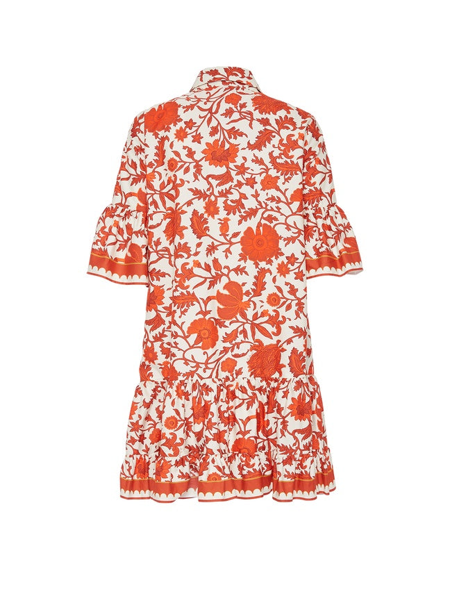 Minivestido con estampados otoñales únicos