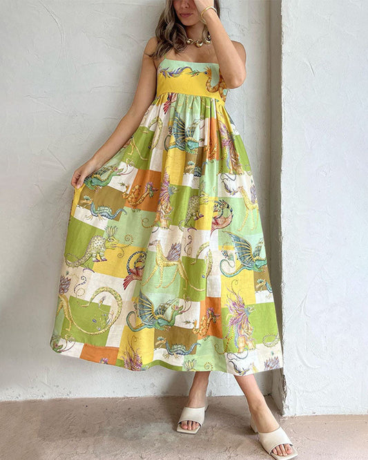 Women's Summer Vacation Print Dress