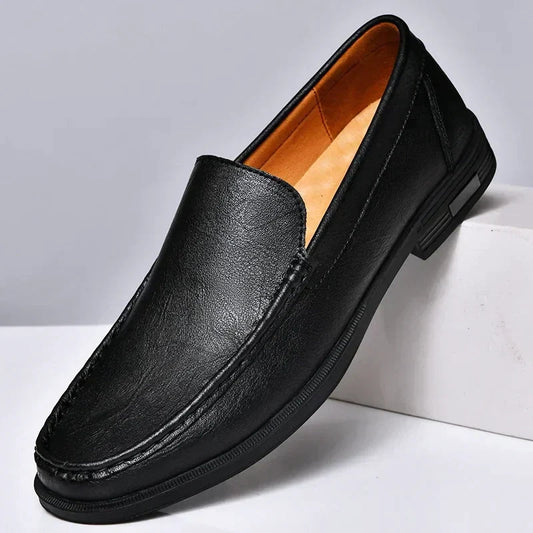 XANDER - GLIMMER LEATHER LOAFERS