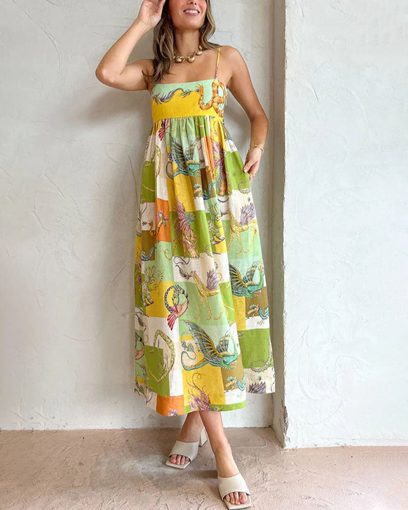 Women's Summer Vacation Print Dress