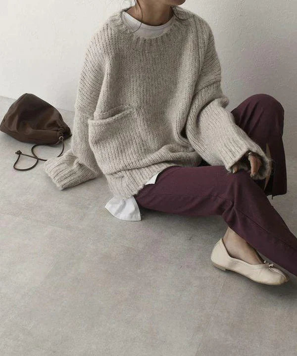 Jett Comfy oversized sweater with pocket