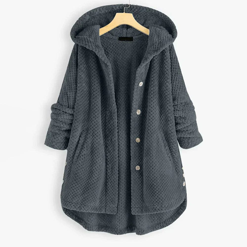 Celiora™ | Ribbed Hooded Coat