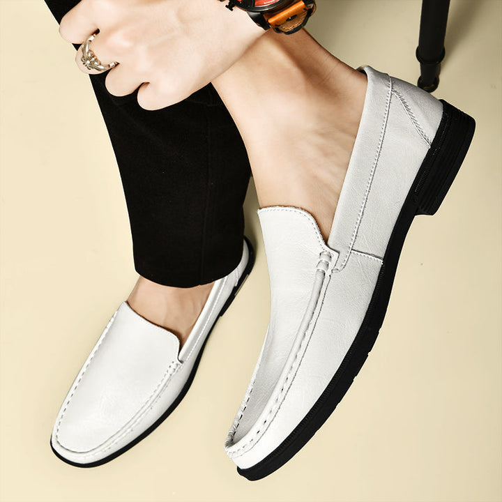 XANDER - GLIMMER LEATHER LOAFERS