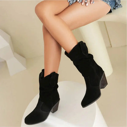 Haylee Essence - Bottes western froncées