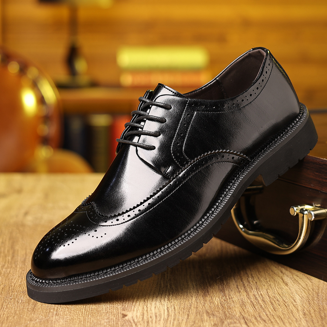 Bristol Brogue Leather Dress Shoes