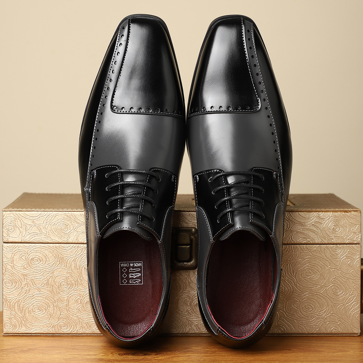 Salvatori Leather Brogue Dress Shoes