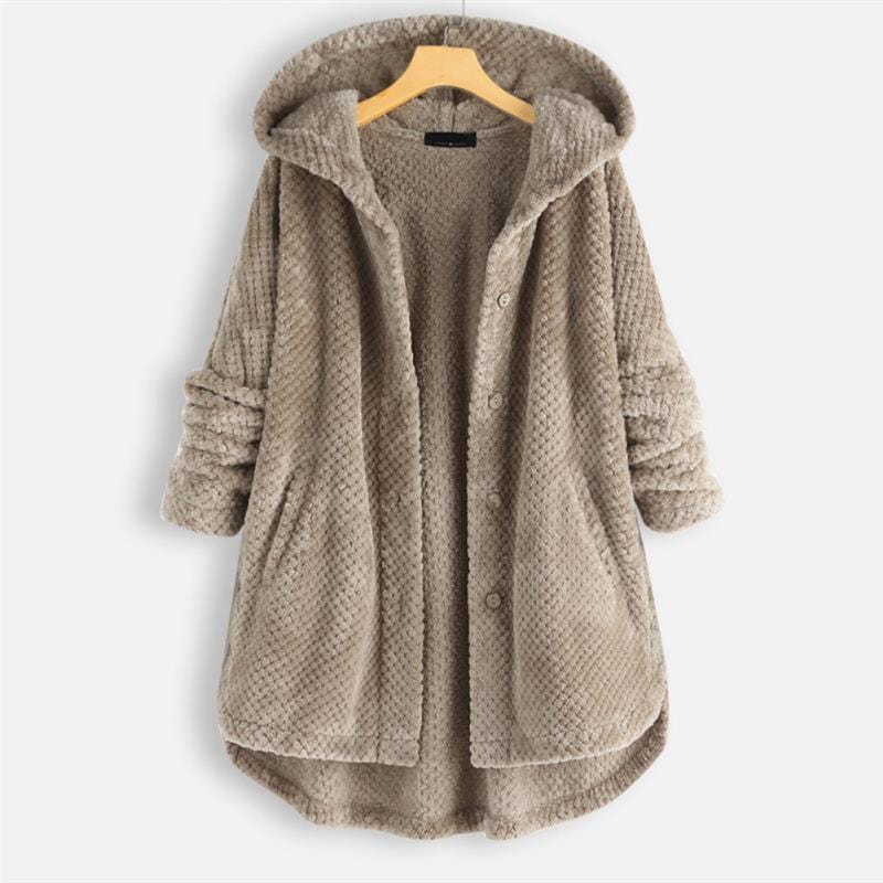 Celiora™ | Ribbed Hooded Coat