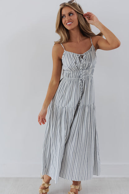 Addison Dress - Dusty Blue - FINAL SALE