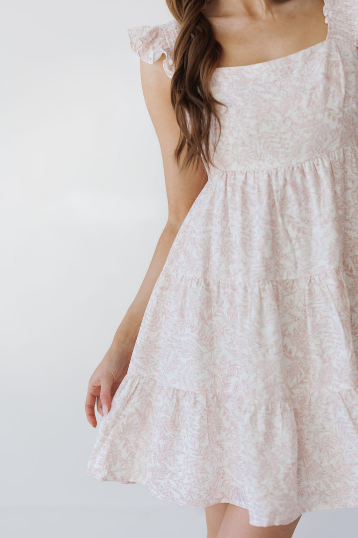 Jordan Mini Dress - Antique Rose