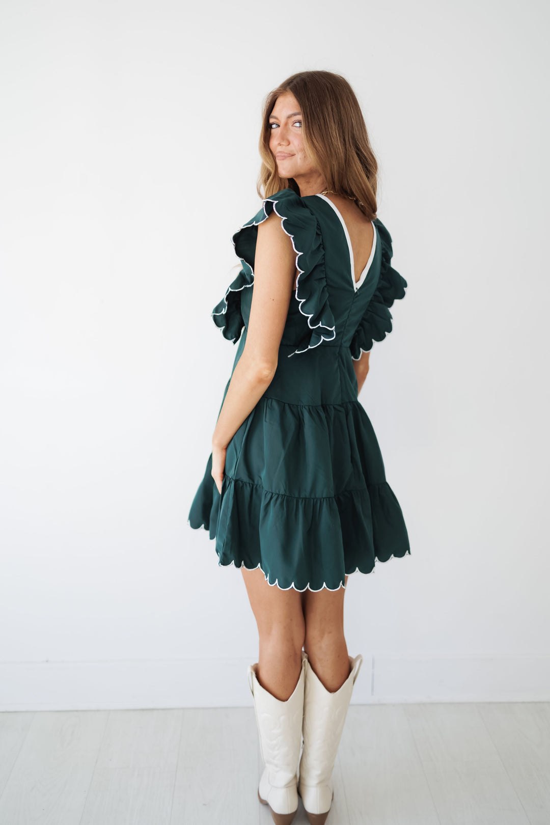 Paisley Dress - Hunter Green - FINAL SALE