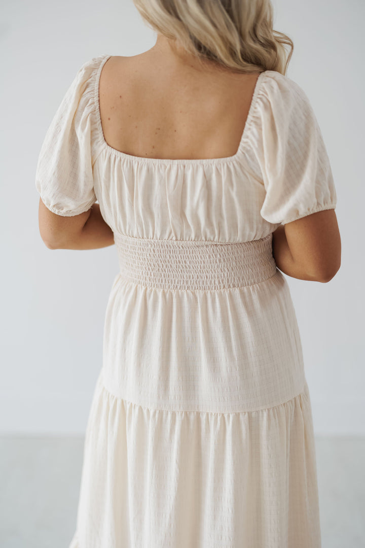 Mariah Midi Dress - Cream