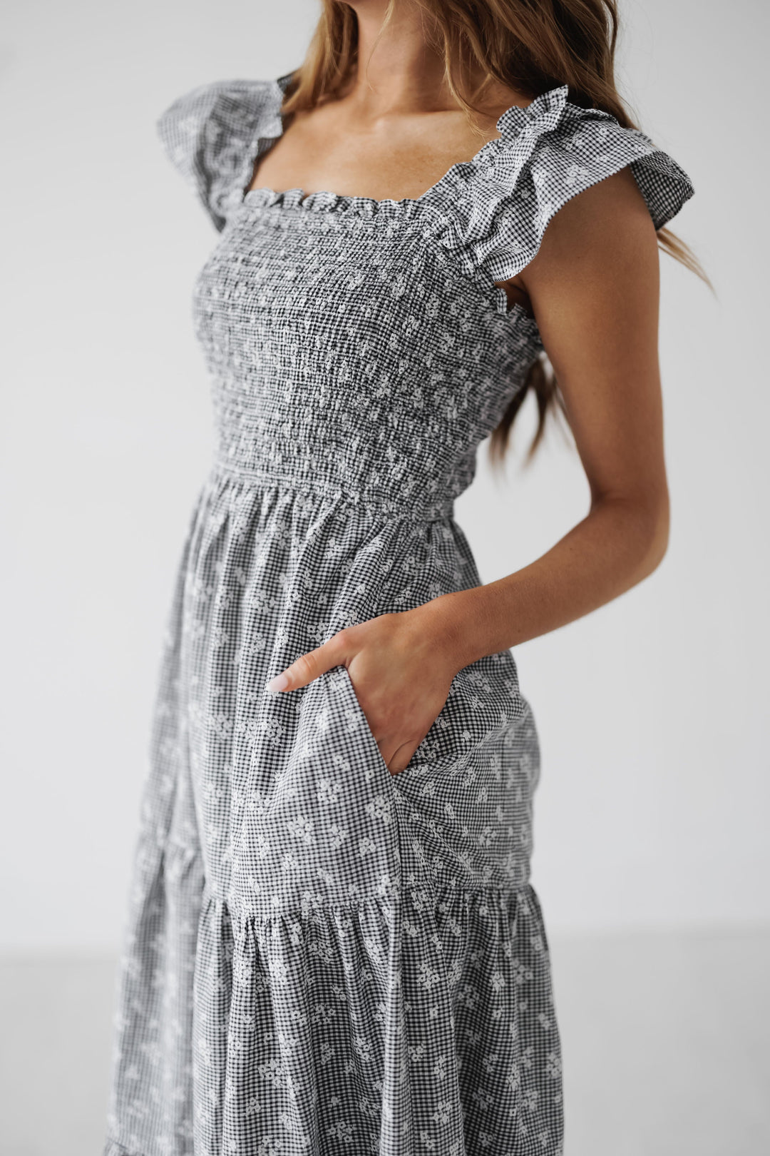 Ainsley Dress - Black/White