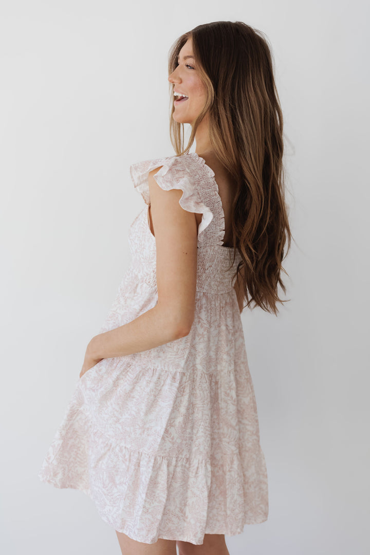 Jordan Mini Dress - Antique Rose