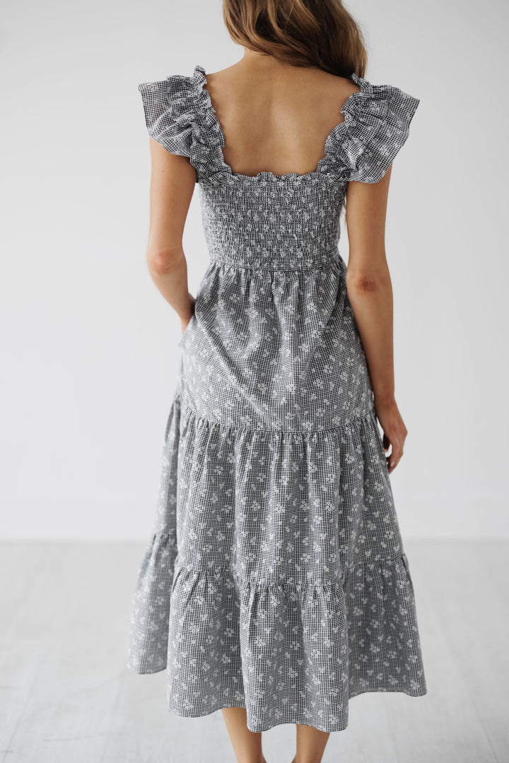 Ainsley Dress - Black/White