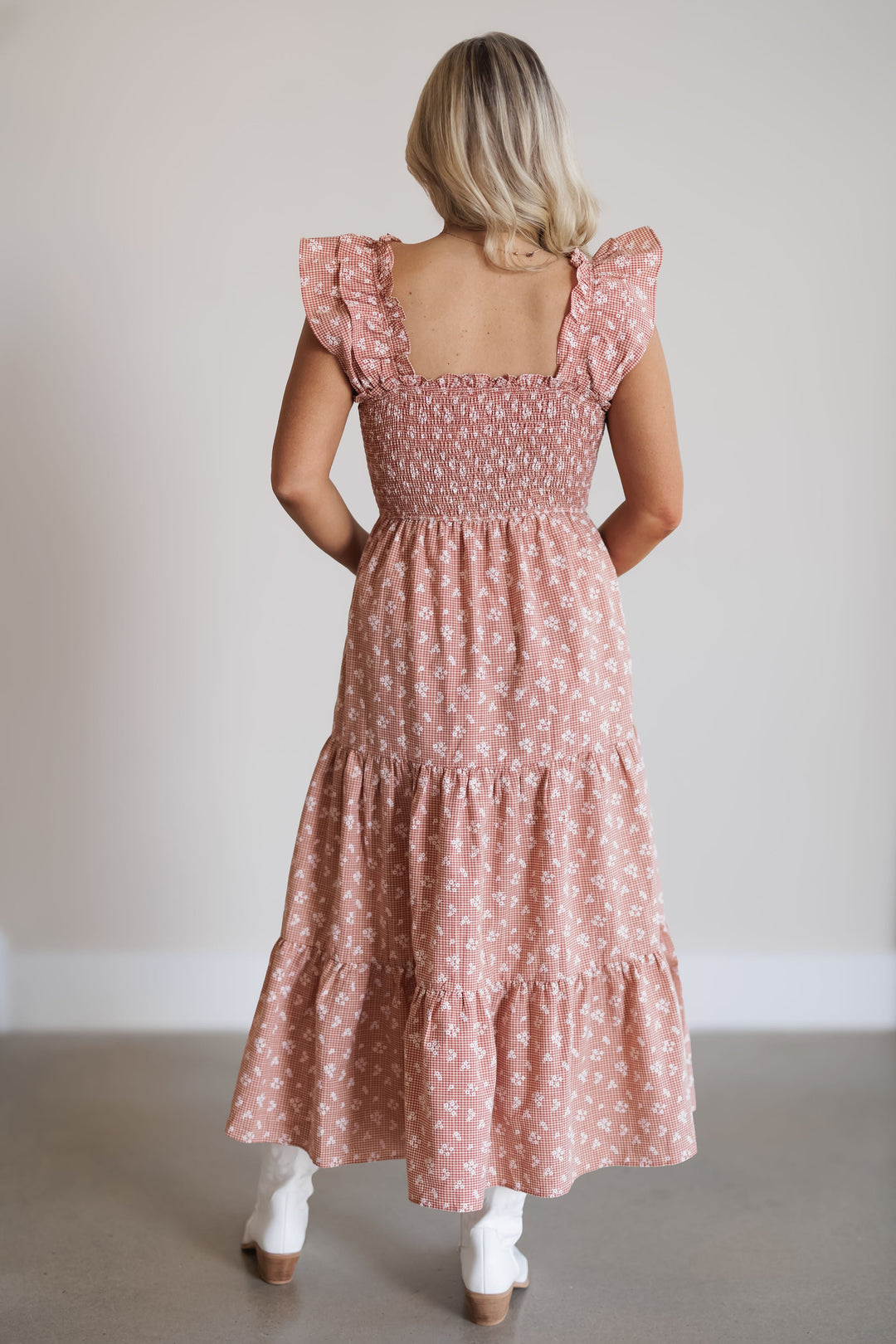 Ainsley Dress - Rust/Natural