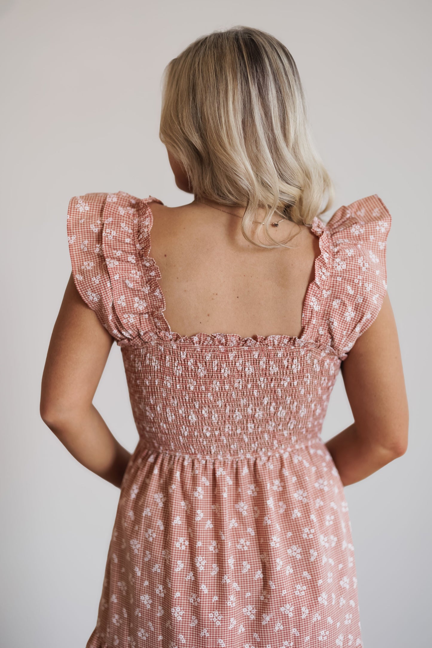 Ainsley Dress - Rust/Natural