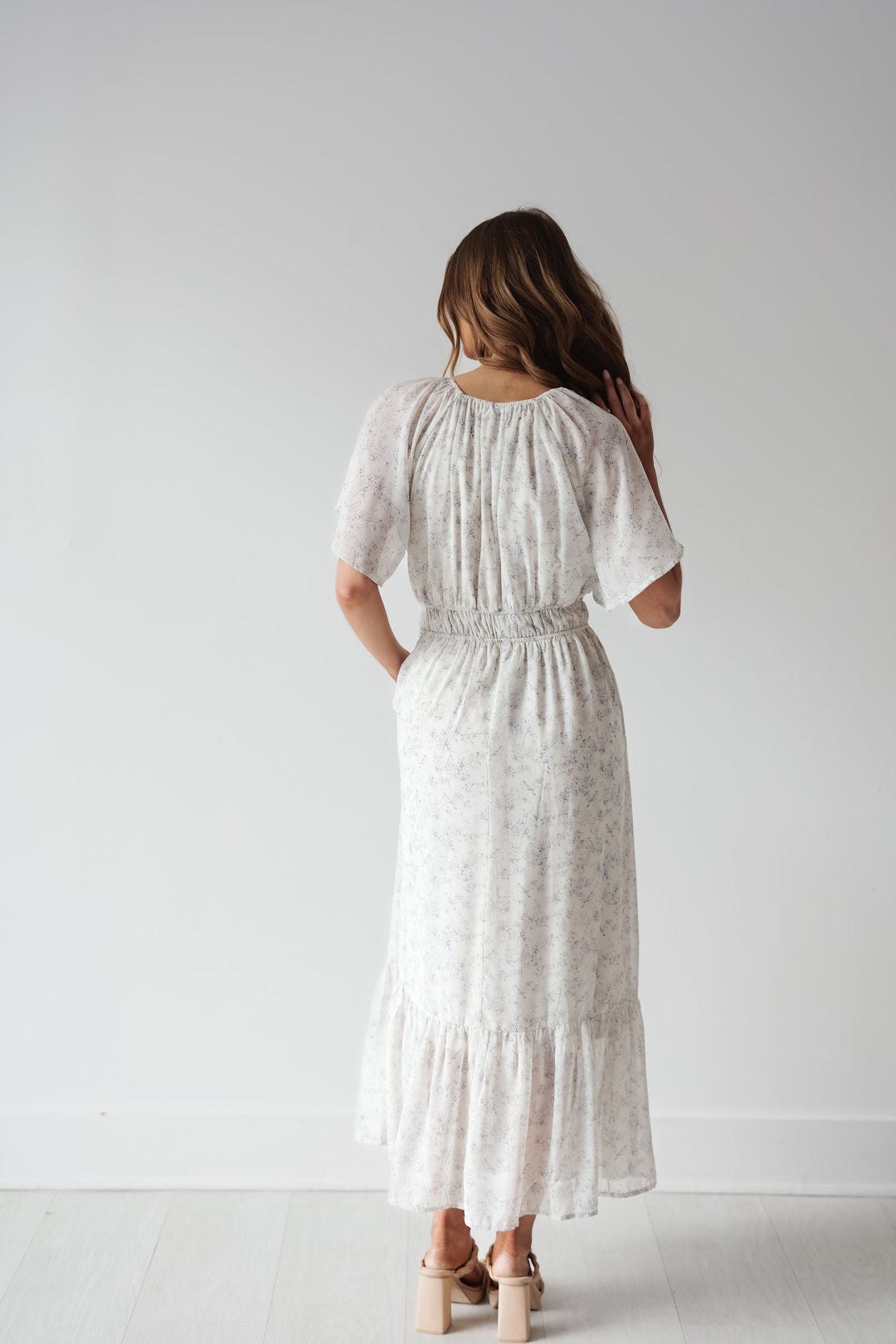 Sophia Dress - Blue/Cream - FINAL SALE