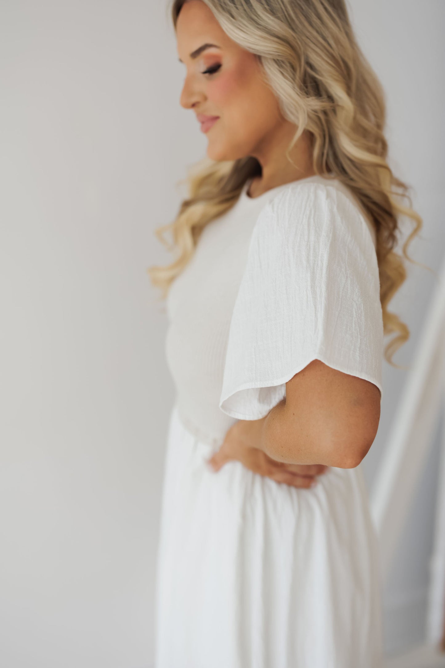 Carmen Dress - Oatmeal/Off White - FINAL SALE