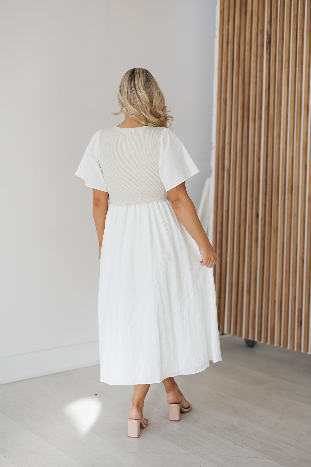 Carmen Dress - Oatmeal/Off White - FINAL SALE