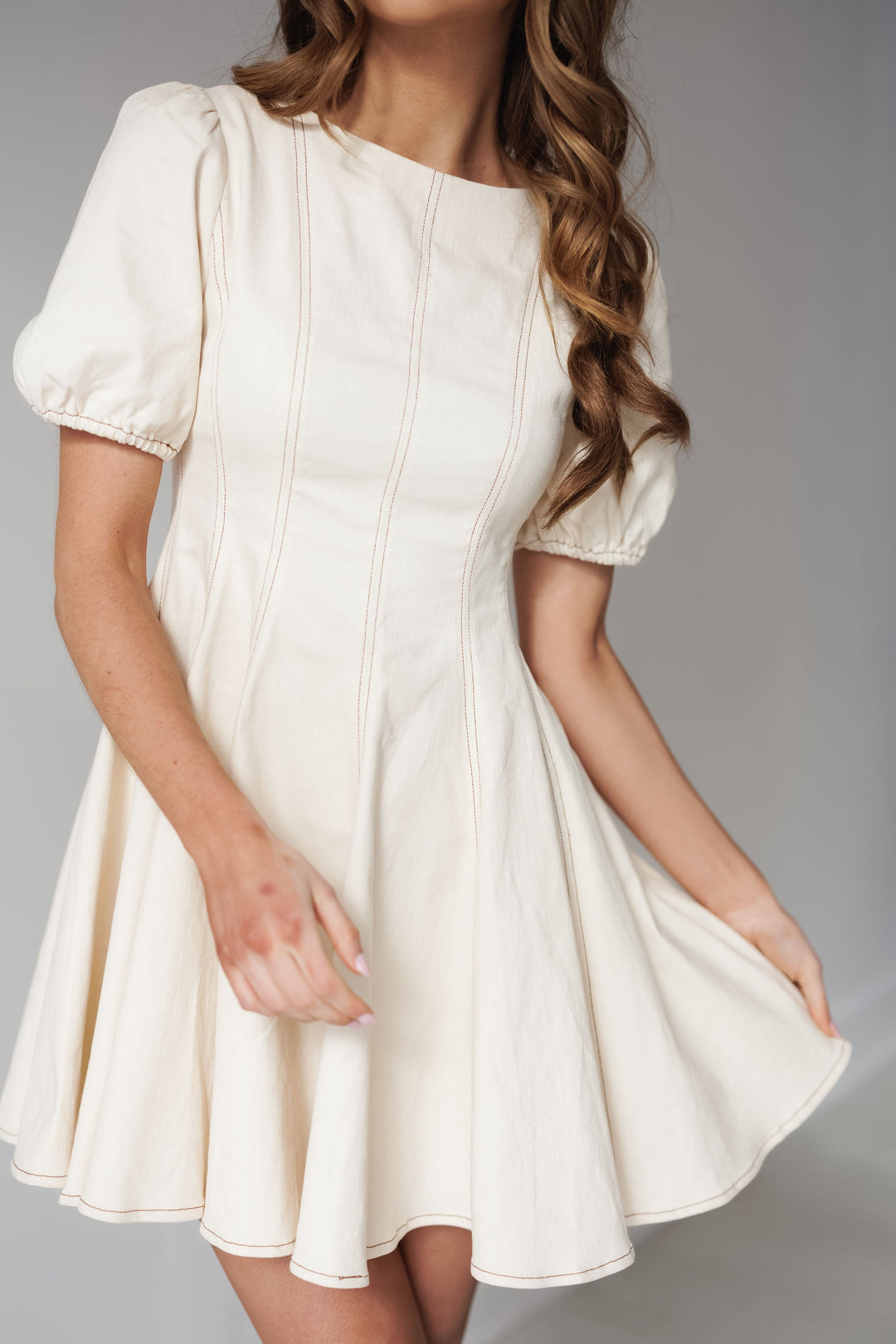 Rachel Mini Dress - Cream